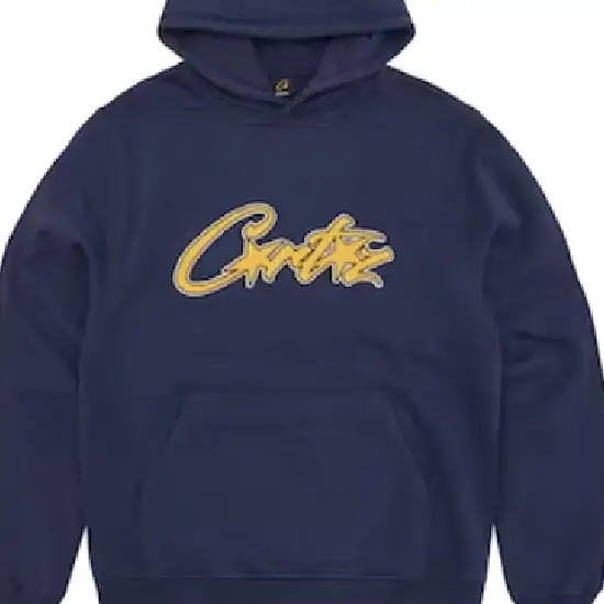 Corteiz Satin Applique Allstarz Hoodie Navy