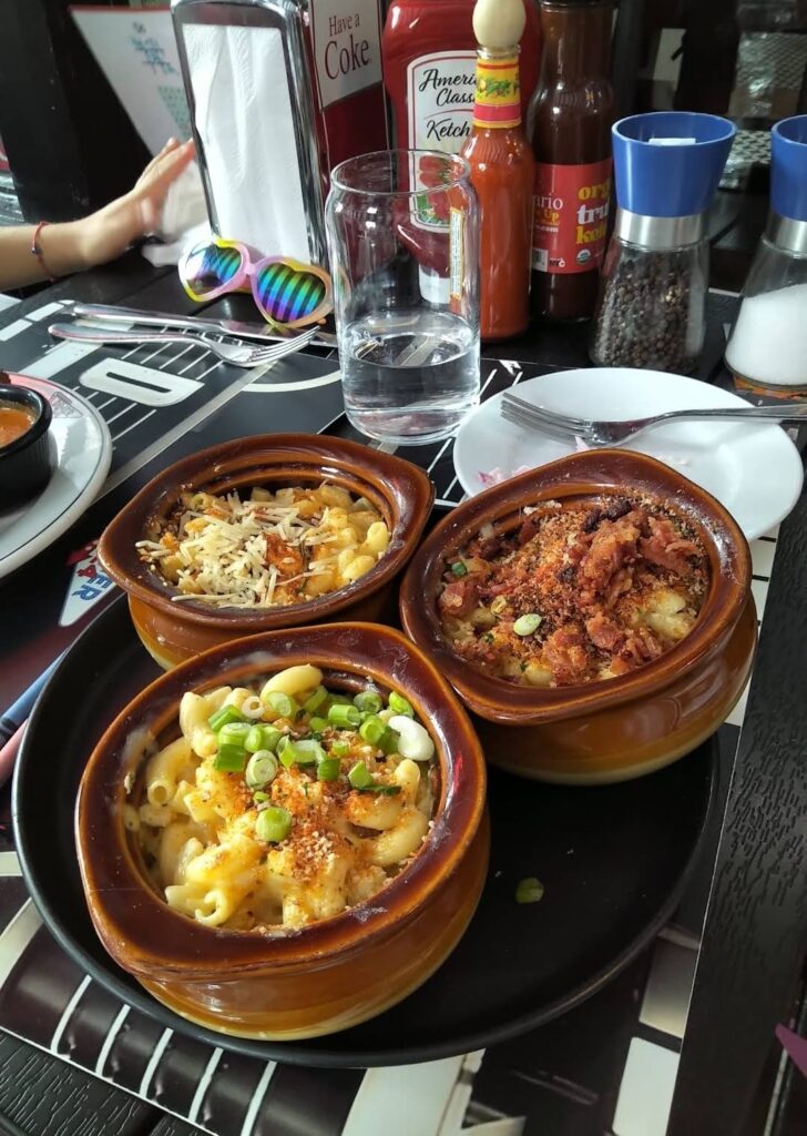 Trio of Gourmet Mac & Cheese Dishes at Diner 24 NYC