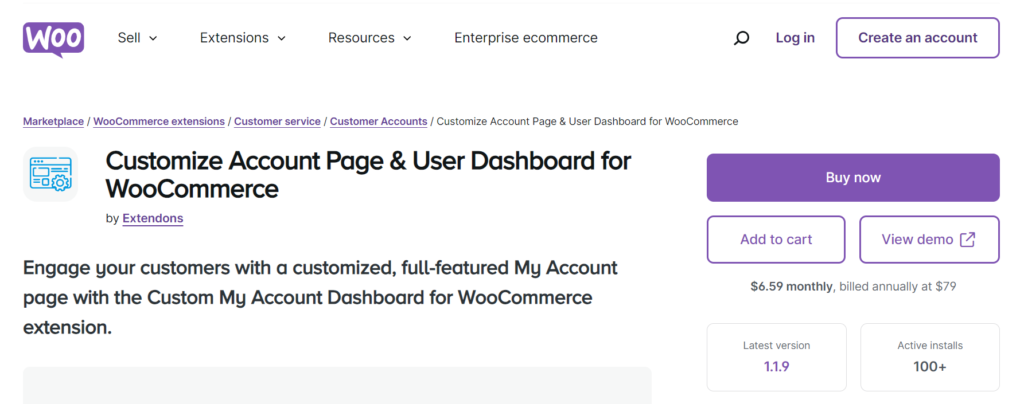 woocommerce account dashboard